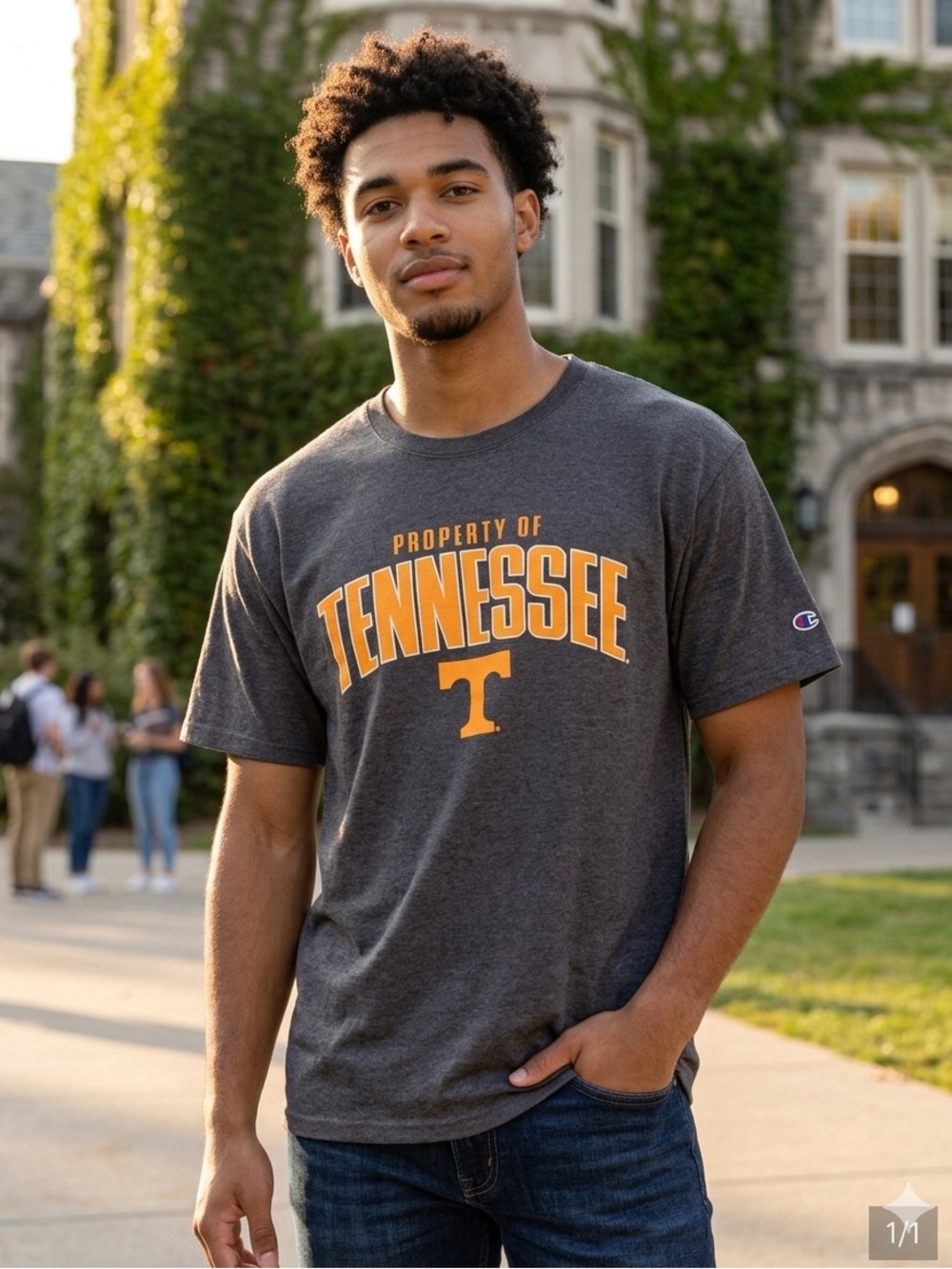 Go Vols! Champion Gray Tennessee Volunteers Property of Tee | Men’s XL 🧡🏈🏀